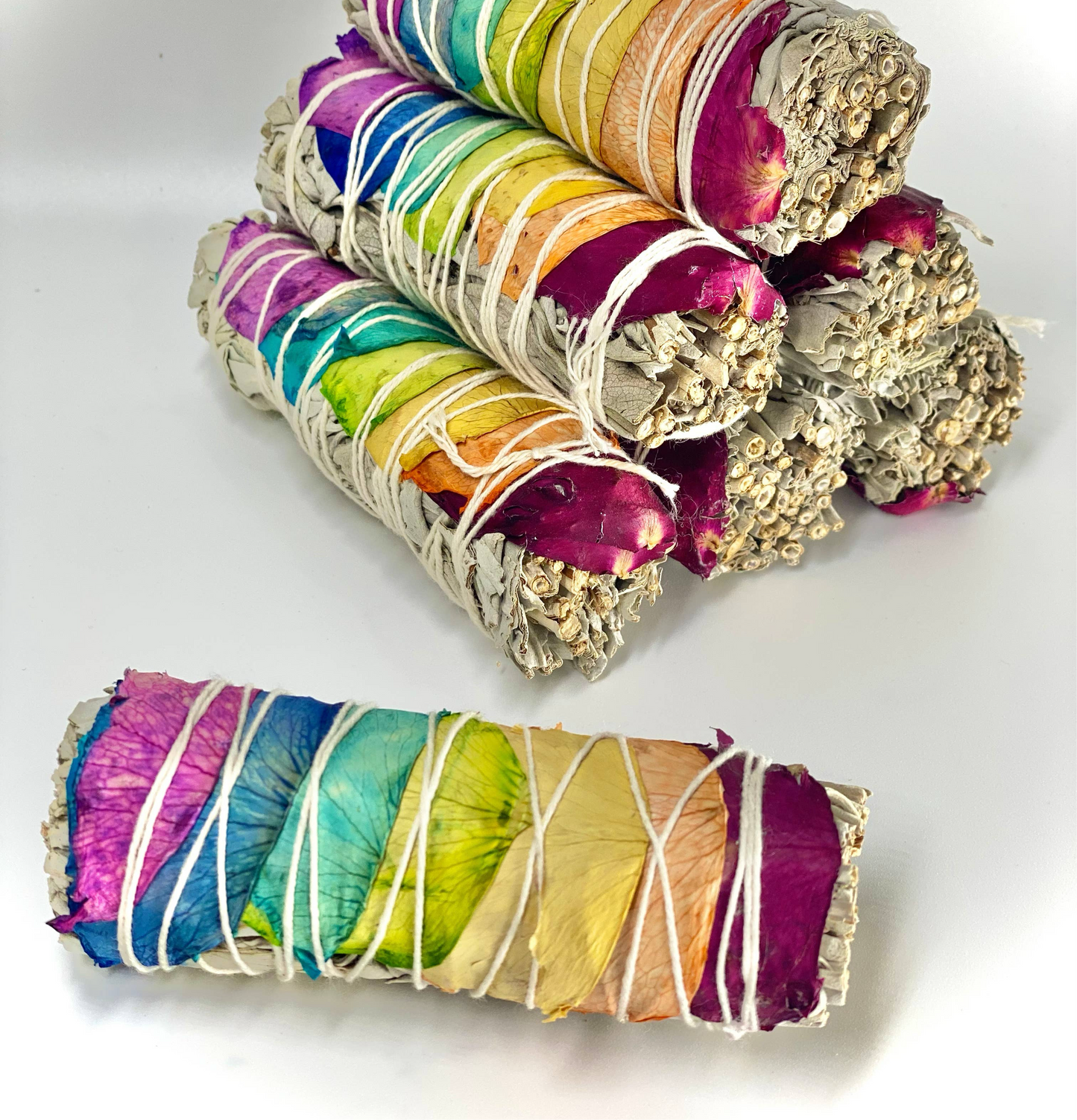 7 Chakra Rose White Sage Bundles