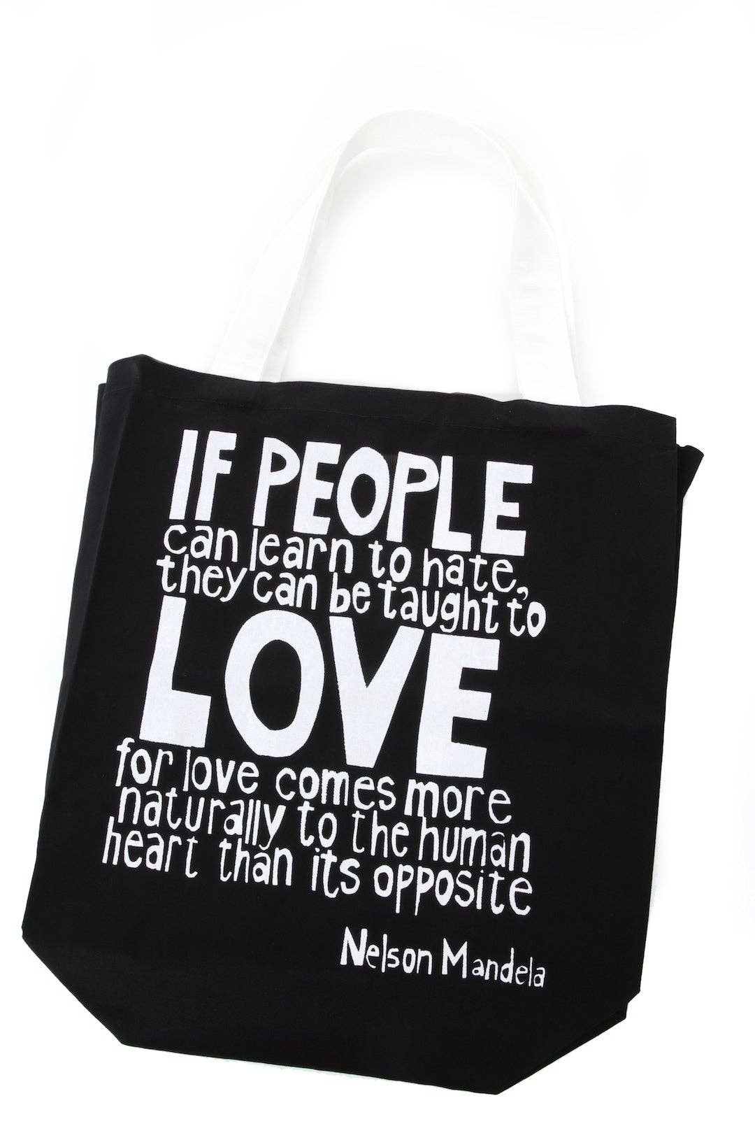 Love Comes More Naturally Mandela Tote Bag