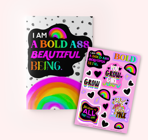 Bold Beautiful Journal and Sticker Set
