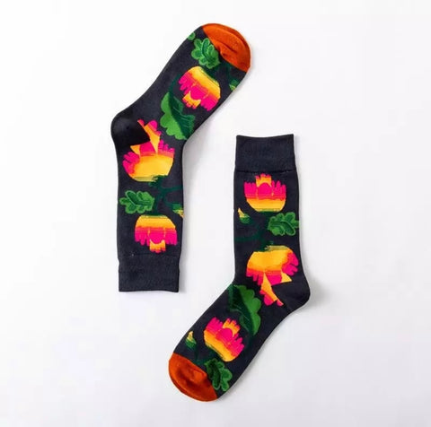 Sunset Flower Power Socks