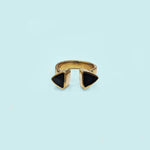 Triangle Ring in Black - Recycled Brass