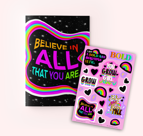 Believe Journal and Sticker Set